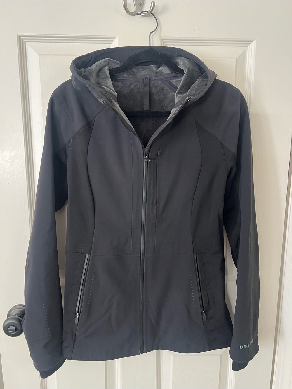 lululemon athletica Black Hooded Softshell Utility Jacket